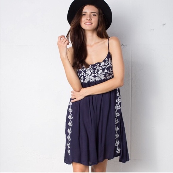 Blue Floral Dress - Picture 2 of 7